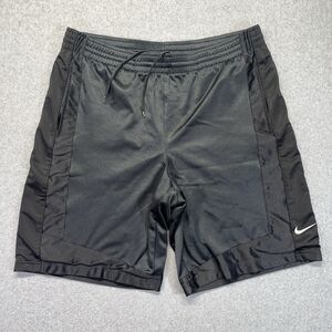 Nike Silver Tag Basketball Gym Shorts Men’s L Large Black Gray Vintage Y2K